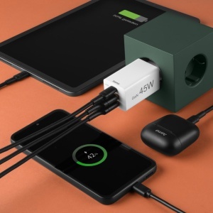 Incarcator rapid Hama, 45W, USB-C si USB-A, alb - Img 2
