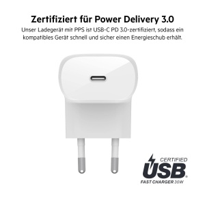 Incarcator rapid USB-C Belkin 30W, Power Delivery 3.0, pentru iPhone si Samsung - Img 4
