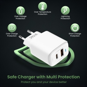 Incarcator rapid V-TAC 20W USB-C, compact, pentru iPhone si Samsung - Img 10