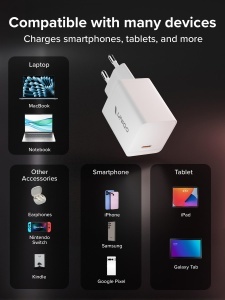 Incarcator UNIQO GaN Nano 45W, USB-C, compact, alb - Img 4