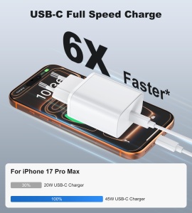 Incarcator USB C 45W pentru iPhone 171615 Pro Max cu cablu de 2M - Img 2