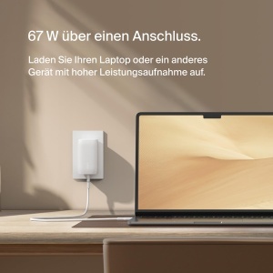 Incarcator USB-C Belkin BoostCharge cu 3 porturi, 67W, alb - Img 3