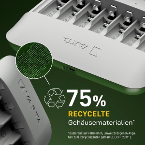 Incarcator VARTA Eco Charger Multi, 8x AA 2100mAh, design modern, reciclat - Img 4