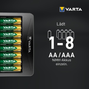 Incarcator VARTA LCD pentru acumulatori AAAAA, capacitate 8 acumulatori, design compact - Img 7