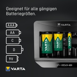 Incarcator VARTA LCD Universal pentru 4 baterii AAAAACD sau 1x 9V, 2600 mAh - Img 5