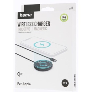 Incarcator wireless Hama Qi 15W, negru, design elegant, compatibil cu MagSafe - Img 5