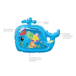 Infantino Pat Play Wassermatte pentru bebelusi - Joc senzorial cu 6 prieteni plutitori - Img 3