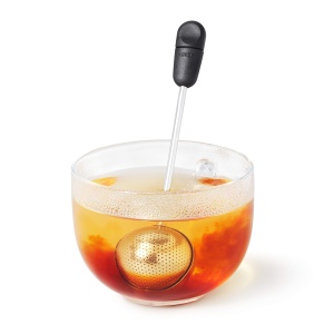 Infuzor de ceai OXO Good Grips cu functie de rasucire pentru ceai vrac - otel inoxidabil, negru - Img 7