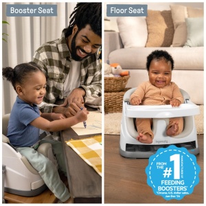 Ingenuity 2-in-1 Baby Base Beige Scaun Multifunctional cu Tavita Detasabila - Img 3