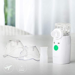 Inhalator medisana IN 525 pentru deplasare, inhalator mobil cu mustiuc si masca pentru adulti si copii, inhalator nebulizator pentru raceli sau astm cu accesorii suplimentare - Img 10