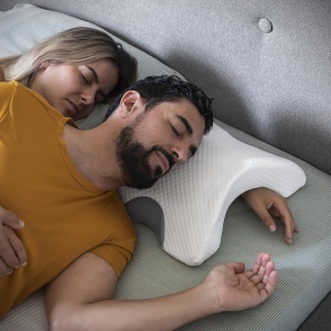 InnovaGoods - Perna viscoelastica pentru cupluri Design ergonomic pentru relaxare pentru doi Spuma cu memorie pentru ameliorarea presiunii Husa detasa - Img 7