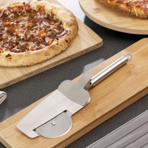 InnovaGoods - Taietor de pizza 4 in 1 Otel inoxidabil Inovator si functional Usor de curatat Economiseste timp si efort Argintiu Otel inoxidabil - Img 2