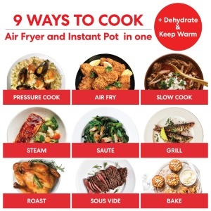 Instant Pot Duo Crisp 57L Air Fryer 11-in-1 Multicooker electric - Oala sub presiune friteuza aragaz lent abur gratar deshidratator si masina sous vid - Img 2