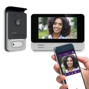 Interfon video WLAN PHILIPS WelcomeEye Connect 7 inch, cu aplicatie smartphone