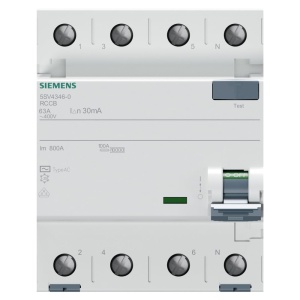 Intrerupator de circuit Siemens SENTRON 4-polig 63A 30mA