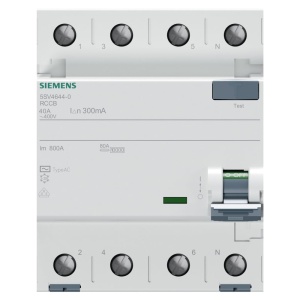 Intrerupator de protectie Siemens SENTRON, 4-polig, 40A, 300mA