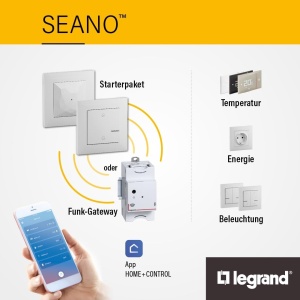 Intrerupator inteligent Legrand SEANO cu dimmer, 150 W, alb - Img 3