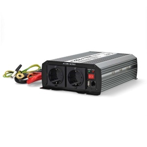 Inversor de tensiune Nedis 1000W, 2000W varf, USB, 12V DC, Aluminiu - Img 3