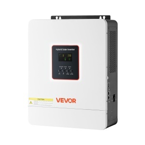 Invertor hibrid VEVOR GD5548JMH 4000W, 24V DC, cu Wi-Fi, alb