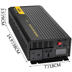 Invertor VEVOR 2000W Sinus Pur cu Telecomanda si Display LCD DC12V la AC240V - Img 8