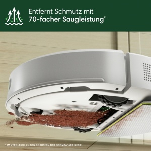 iRobot Roomba 105 Combo - Aspirator + Mop - Clearview LiDAR - 7000Pa - 120 min- SmartScrub - Evitati obstacolele - Curatati zonele - Incarcati si continuati - Aplicatie - Alb - Img 4