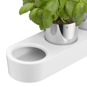 Jardiniera cu sistem de irigare WMF Gourmet, 3 piese, 36x12,5x12,5 cm, alba - Img 5