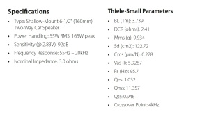 JBL Club 64FSL Gen 3 - Set de difuzoare auto extra subtiri de 165 mm de la Harman Kardon pentru un upgrade hi-fi remarcabil al masinii - sensibilitate ridicata, bas intens si raspuns impresionant la frecventa inalta - Img 8