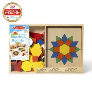 Joc de constructie Melissa And Doug Mosaice din lemn cu 120 piese colorate - Img 4