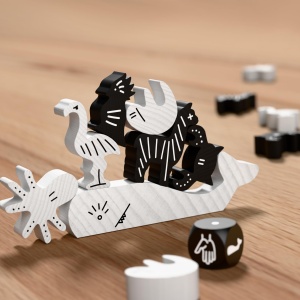 Joc de indemanare HABA Tier auf Tier - editie Black White, 2-4 jucatori, 25 figurine din lemn - Img 2