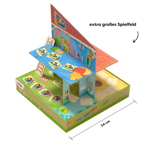 Joc de societate HABA - 10 idei de jocuri, 3D cu figurine din lemn, pentru copii de la 2 ani - Img 3