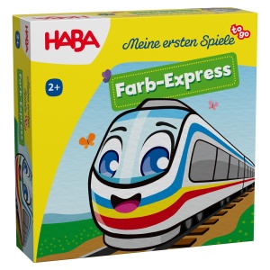 Joc de societate HABA Farb-Express - Primul joc cu zaruri pentru copii, 2-3 jucatori