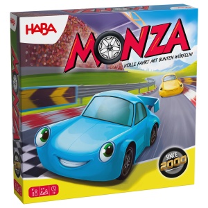 Joc de societate HABA Monza joc de curse cu 6 masini colorate, pentru copii de la 5 ani