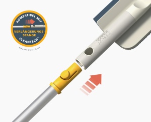 Joseph Joseph CleanTech 2-in-1 Light Stone Racleta geamuri si pad microfibra - Img 5