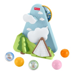 Jucarie Activitate Fisher-Price Camping-Freunde Kullerberg cu 5 Bile pentru Bebei
