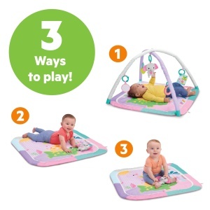 Jucarie de Activitate Bright Starts Wild Wiggles Sweet Safari, roz, 5 jucarii incluse - Img 2