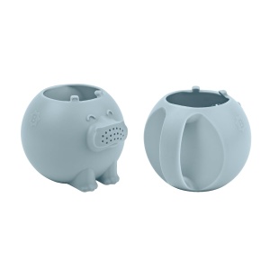 Jucarie de baie Badabulle - Canistra Nilpede 2-in-1 din silicon, usoara si sigura