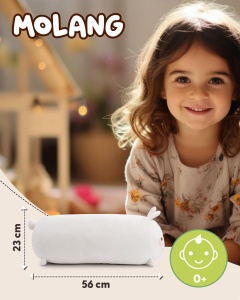 Jucarie de plus NICI Molang 24x23x56cm - Alb, ideal pentru imbratisari si joaca - Img 3