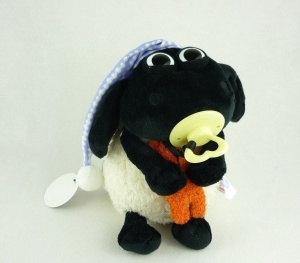 Jucarie de plus NICI Timmy cu suzeta si ursulet 25 cm albnegru - Img 5
