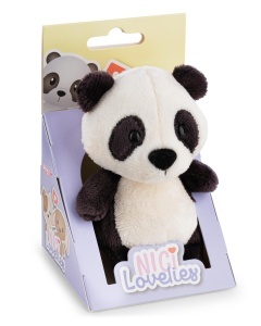 Jucarie de plus Panda NICI 11cm, Cutie cadou 8x8.5x13cm, Material moale