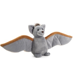 Jucarie de plus Schaffer Vampi 5741 liliac moale si pufos 16 cm gri-maro