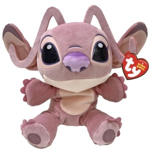 Jucarie de plus TY Angel Beanie Babies 15cm din Lilo Stitch, moale si colectibila