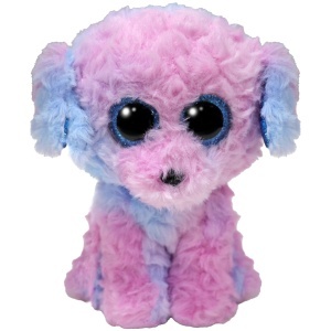 Jucarie de plus Ty Beanie Boos Flora 15 cm ochi stralucitori albastri roz si albastru