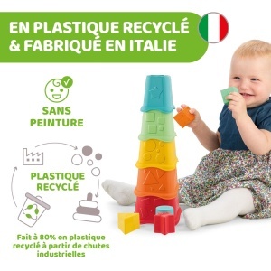 Jucarie de Sortare Chicco 2 in 1 cu 5 Becheri si 5 Forme Colorate - Img 7