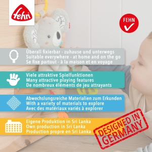 Jucarie interactiva Fehn Activity-Spiegel Krabbe cu oglinda si elemente senzoriale pentru bebelusi 0 luni - Img 6