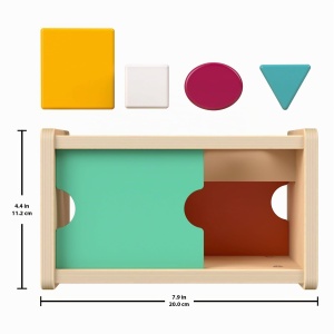 Jucarie Montessori din Lemn Fisher-Price cu 4 Forme pentru Sortare - Img 5