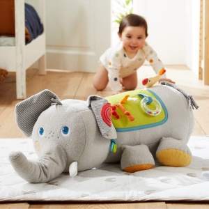 Jucarie multifunctionala HABA 306454 Elefant, 70cm, pentru bebelusi - Img 8