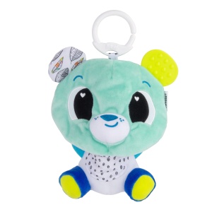 Jucarie multifunctionala Lamaze 3-in-1 Clip Go Bear albastru pentru copii 0-24 luni - Img 2