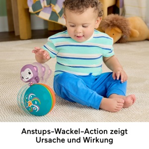 Jucarie pentru bebelusi Fisher-Price JLB95, Minge muzicala, Lila, Activitate - Img 4