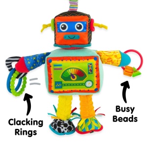 Jucarie pentru bebelusi Lamaze Rusty Robot LC27089 clip-on stimulare senzoriala - Img 4