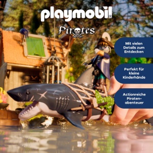 Jucarie PLAYMOBIL Pirati Riesenhai 71793 - Set de joaca pentru copii de la 4 ani - Img 3
